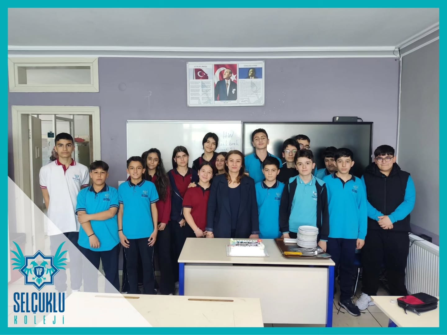 Eko-Okullar Projesi kapsamında okulumuzda 3 defa "Haftanın En Temiz Sınıfı" se&ccedil;ilen 7/A sınıfına pasta kesildi. 